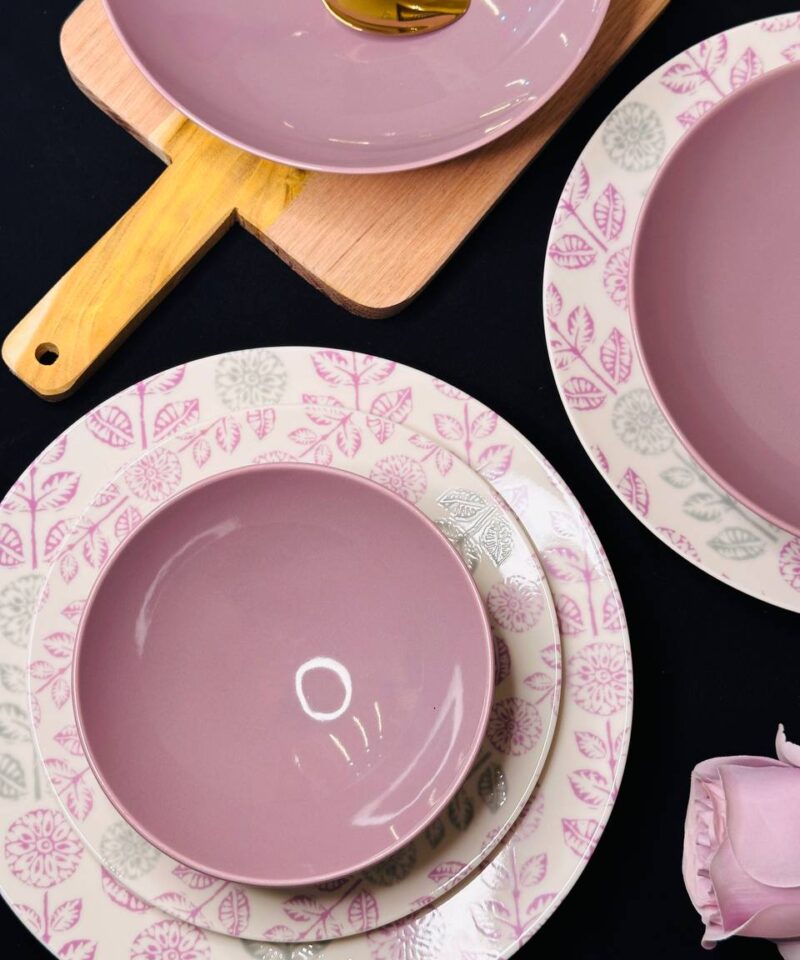 طقم عشاء بورسلين 24 قطعة