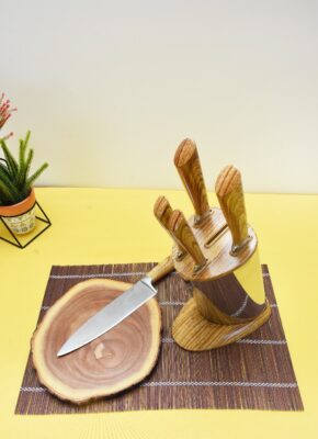 طقم سكينة 5 قطع خشبى